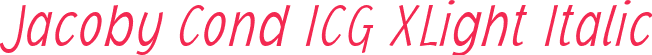 Jacoby Cond ICG XLight Italic